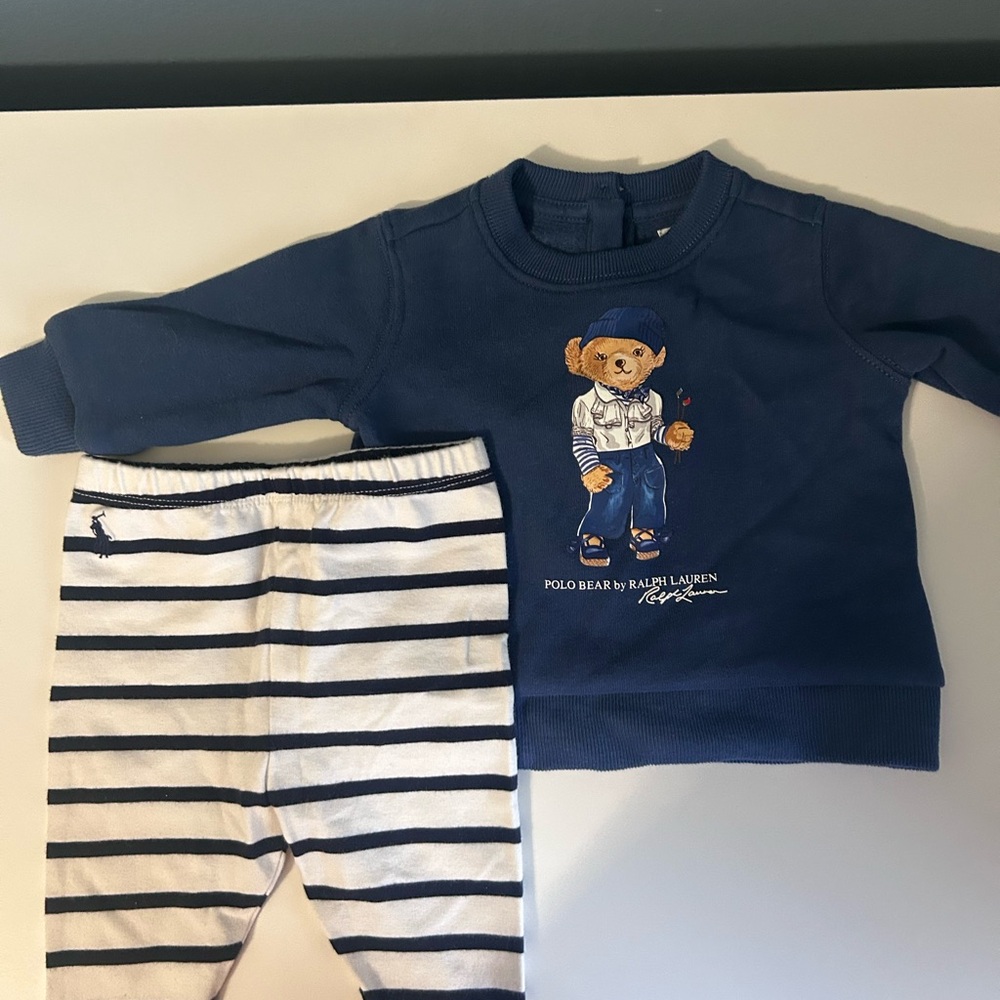Polo Bear by Ralph Lauren Kids Pajamas - Navy and White